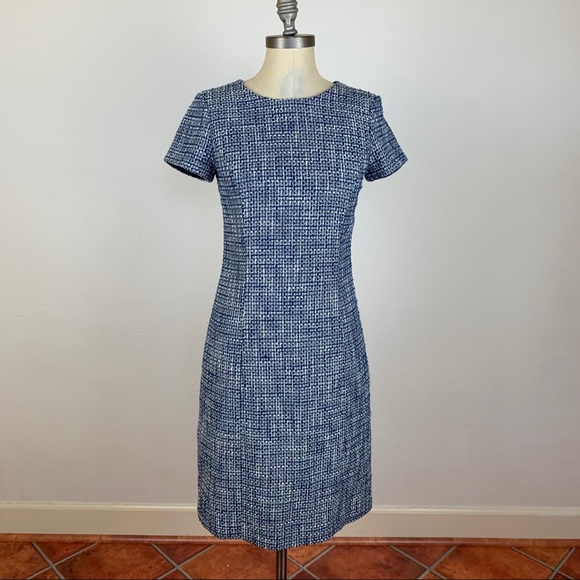 Brooks Brothers Dresses & Skirts - Brooks Brothers Blue Tweed Sheath Dress
